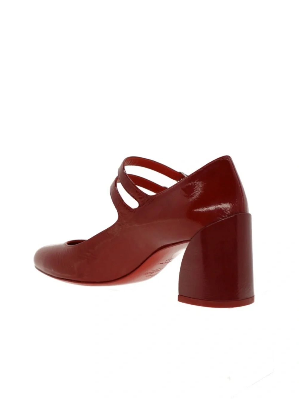 Christian Louboutin Miss Jane 55 Crinkled Red Leather Size 37 New - Picture 4 of 9